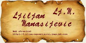Ljiljan Manasijević vizit kartica